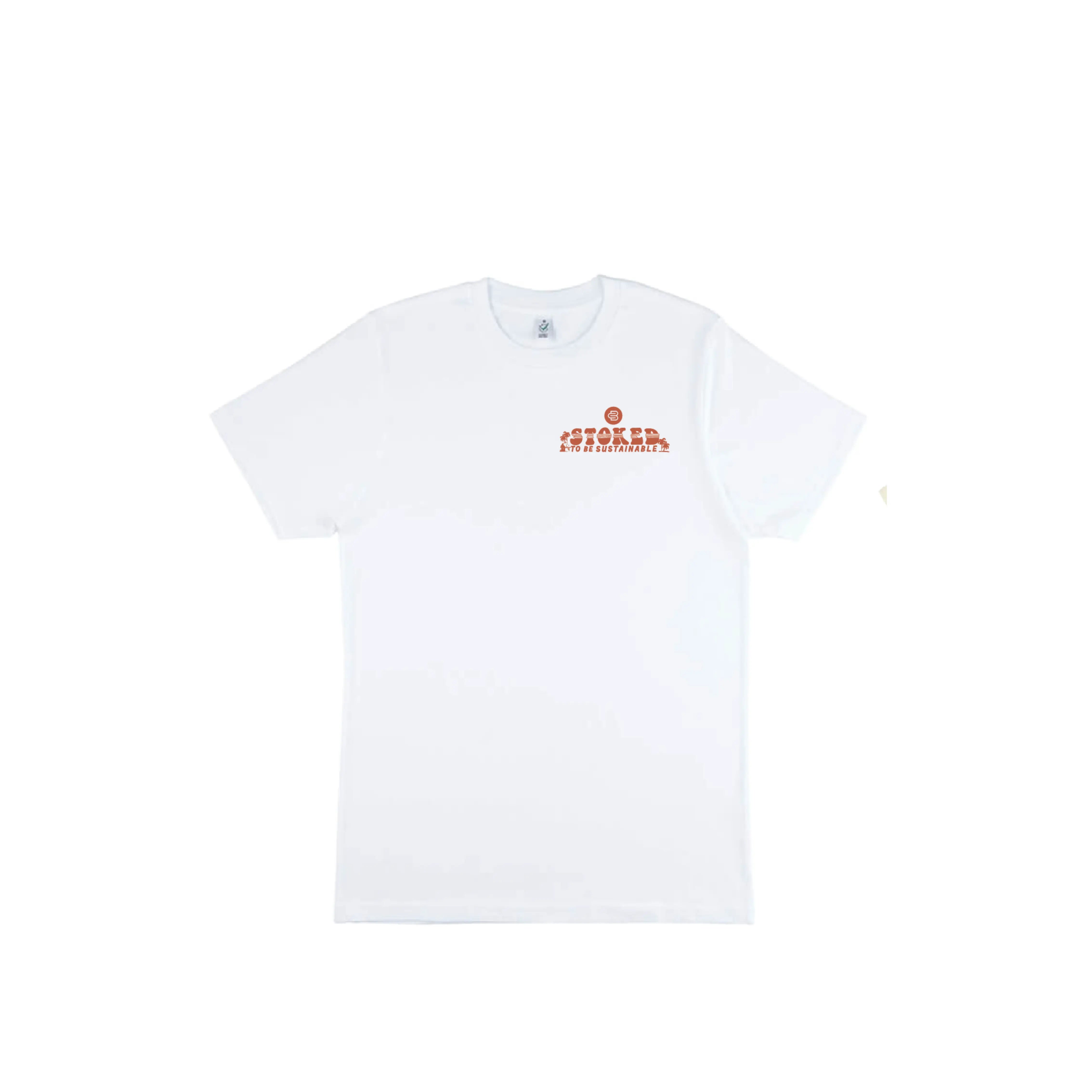 Stoked to Be Sustainable” T-Shirt | Retro Eco Surf Tee Australia BOARDSOX® Australia