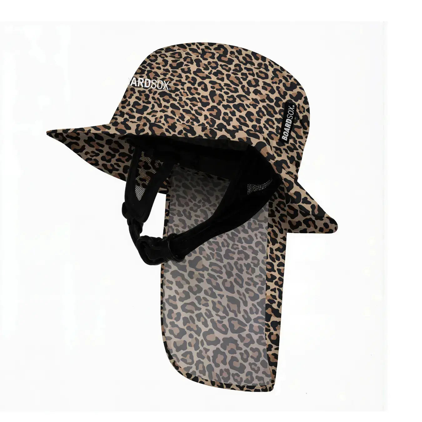 Boardsox “Jaxie” Leopard Surf Hat + Hard Shell Insert - BOARDSOX®Hat