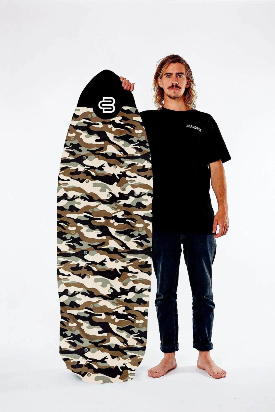 Camo Boardsox recycled canvas surfboard cover
