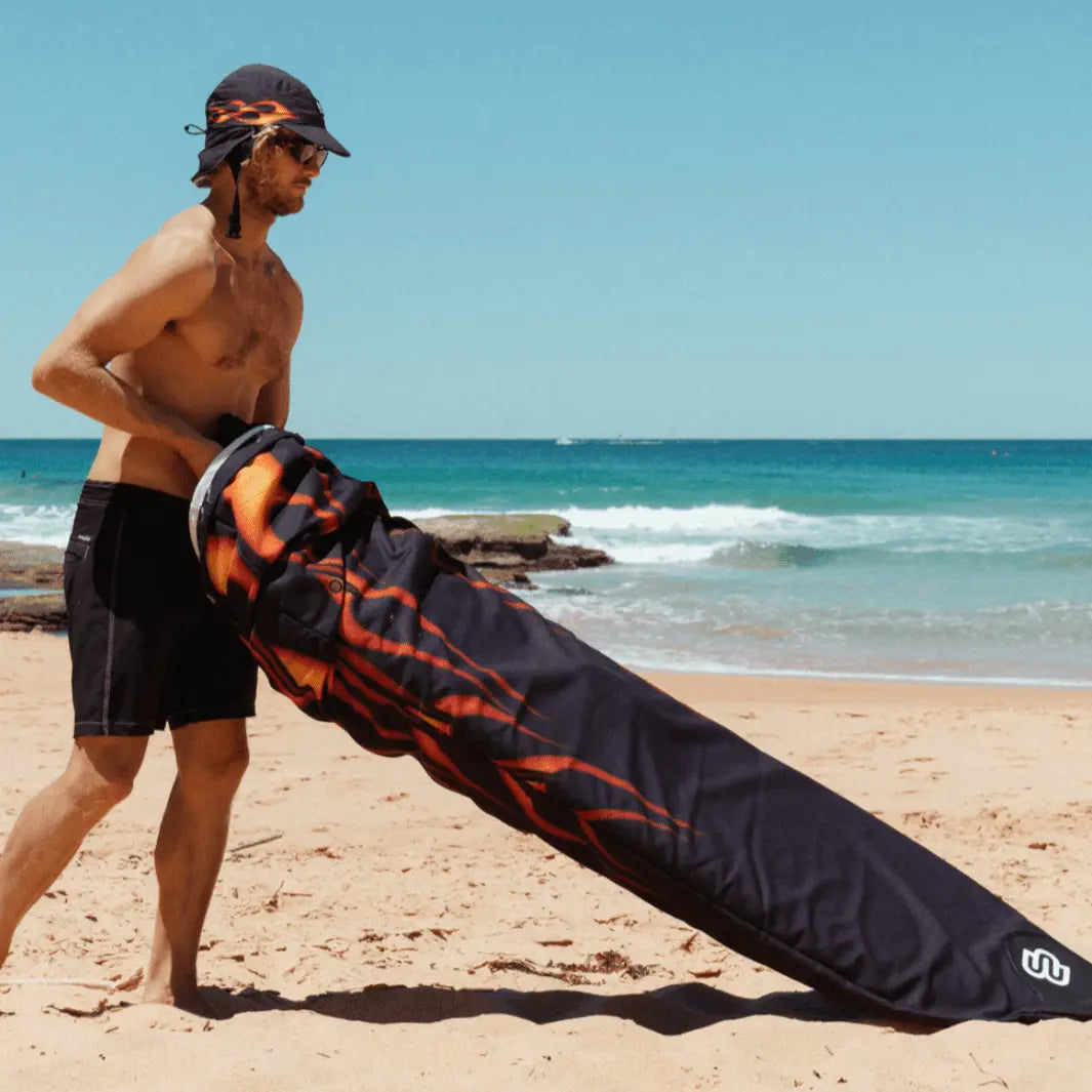 Flames Boardsox Surf CAP + Hard Shell Insert - BOARDSOX®Hat