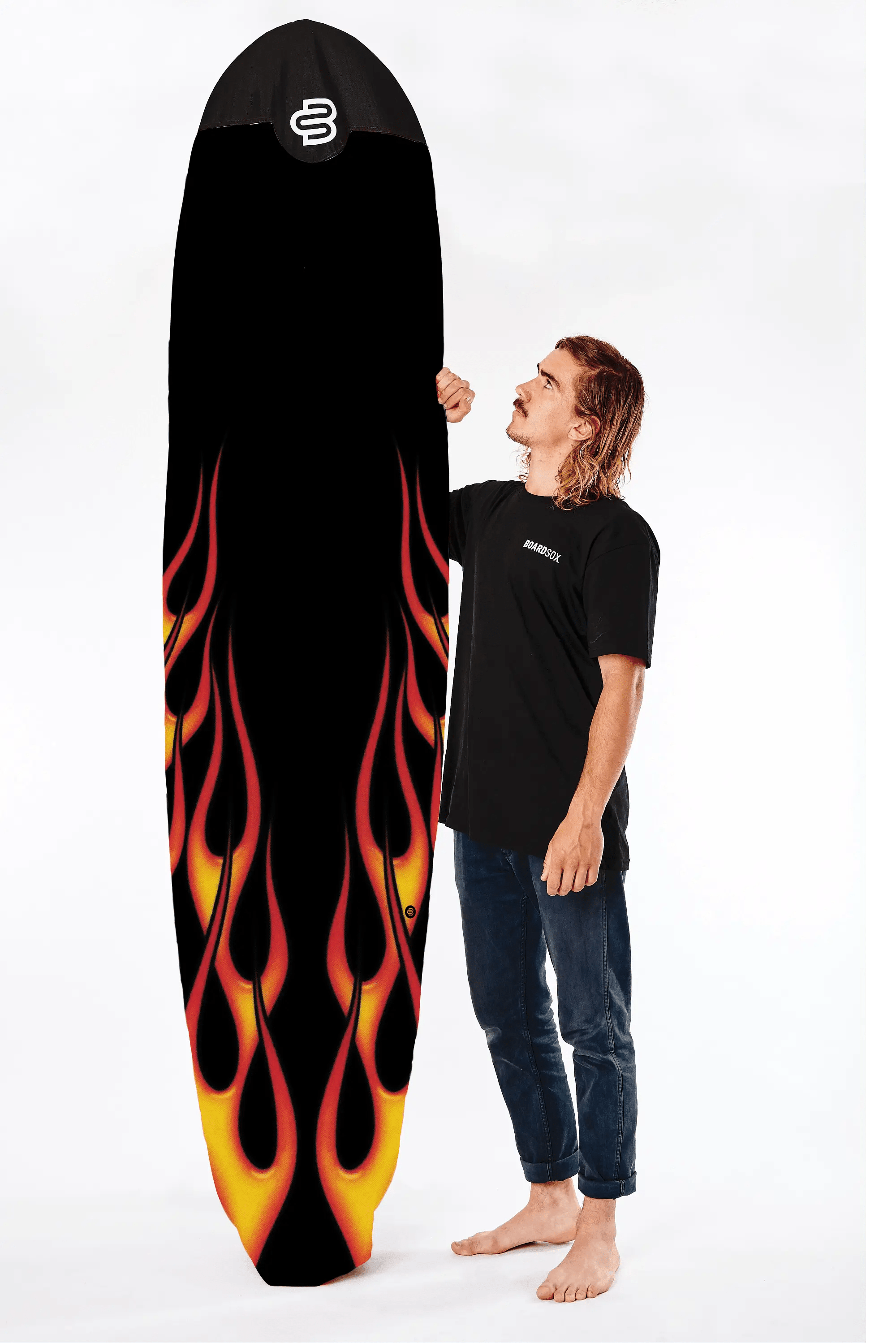 Flames - Longboard Boardsox Canvas Surfboard Cover - BOARDSOX®BoardSox Surfboard Cover