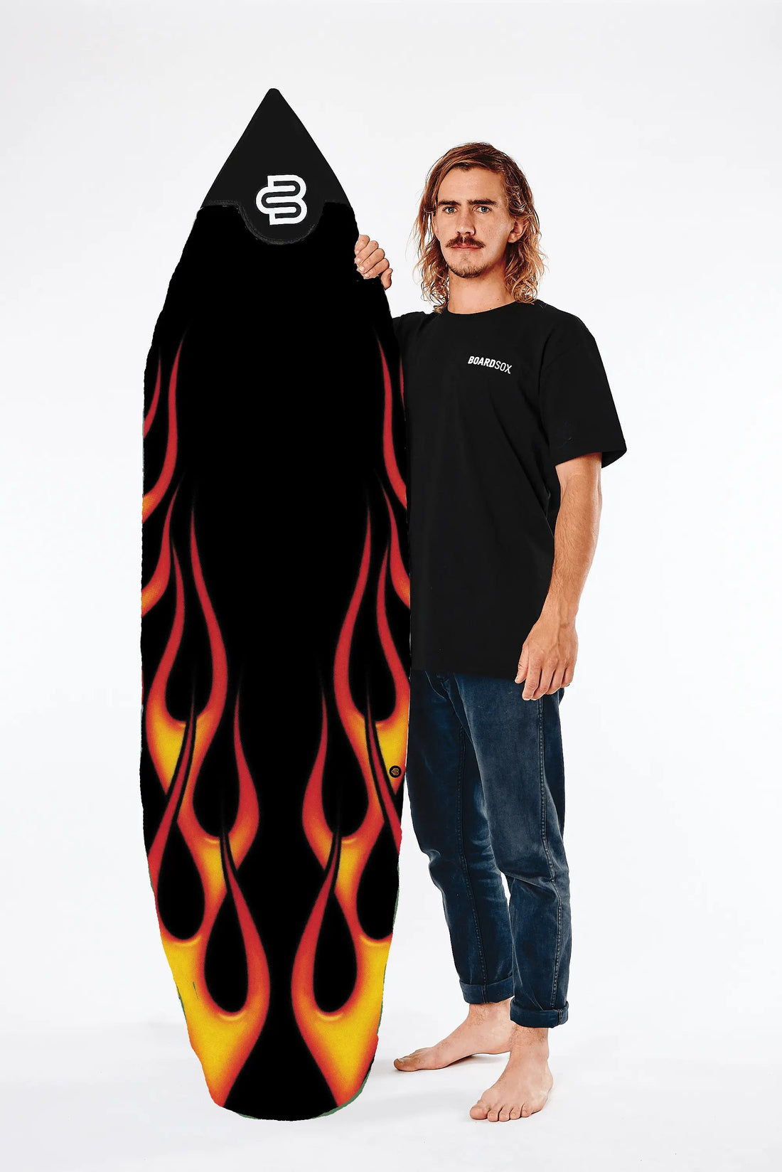 Flames Boardsox recycled canvas surfboard cover