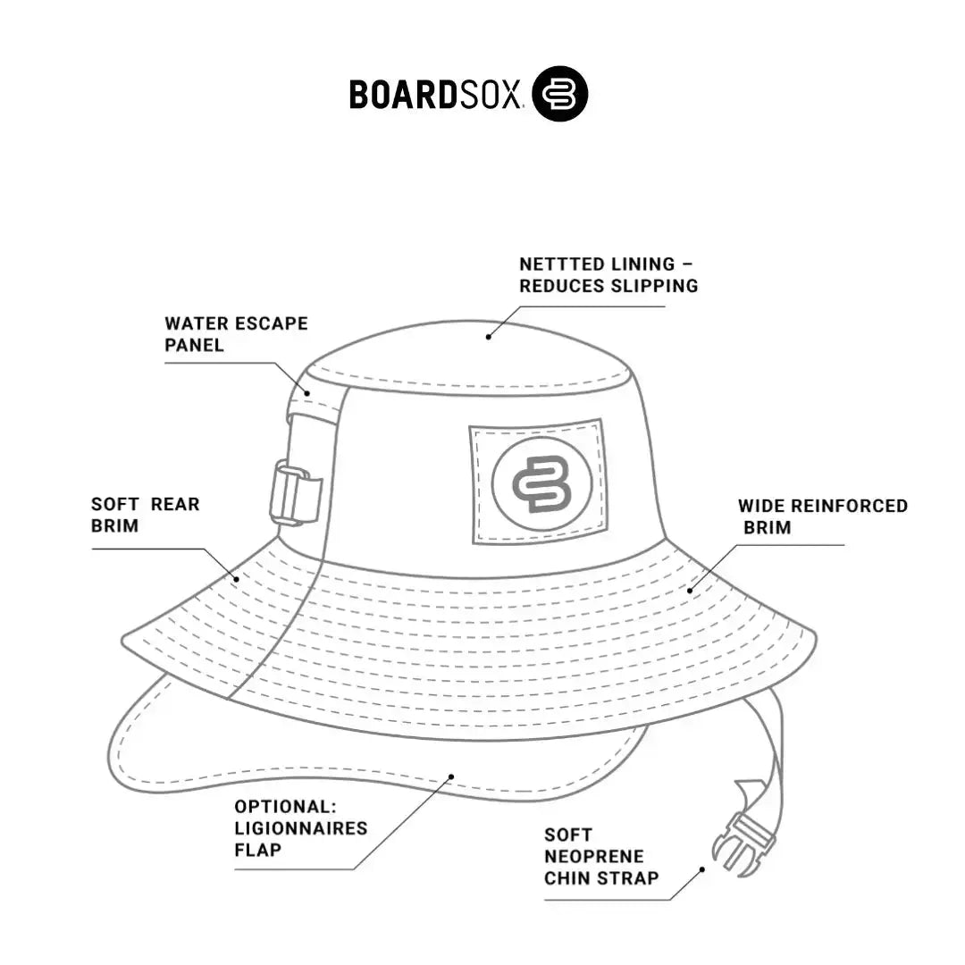Lara - Blue Boardsox Surf Hat + Hard Shell Insert - BOARDSOX®Hat