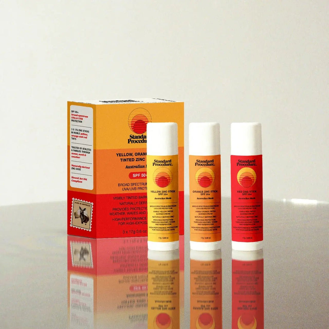 Standard Procedure Zinc Sticks - 3 Pack. Yellow, Orange, Red - BOARDSOX®