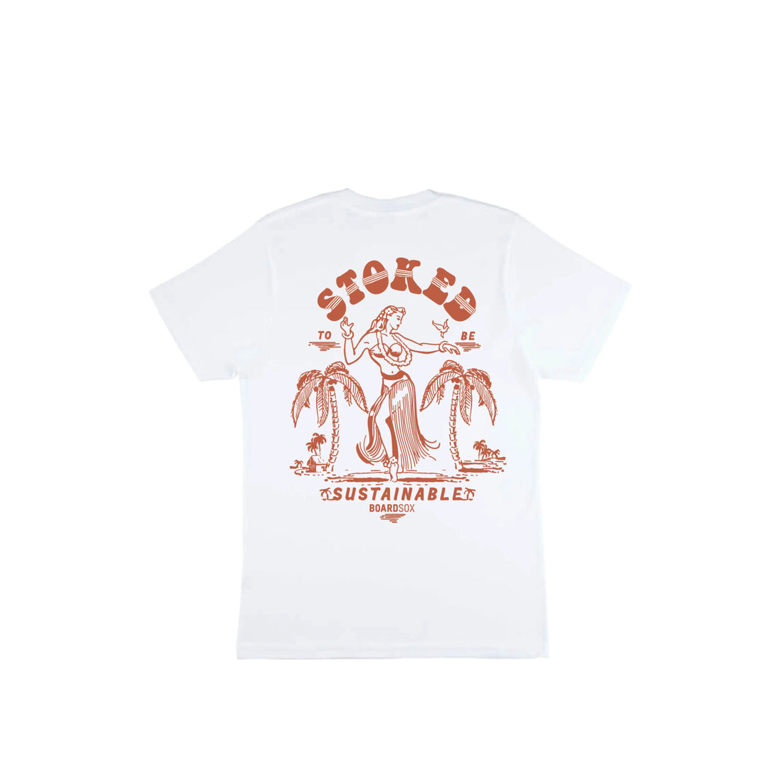 Stoked to Be Sustainable” T-Shirt | Retro Eco Surf Tee Australia - BOARDSOX®Clothing
